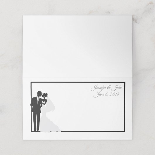 Gevouwen naam Plaats kaart-weddenschap Paars-Aange Plaatskaartje (Buitenkant ongevouwen)