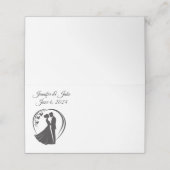 Gevouwen naam Plaats kaartje-bruiloft-paar Plaatskaartje (Buitenkant ongevouwen)
