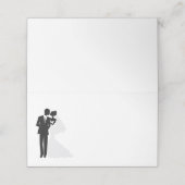 Gevouwen naam Plaats kaartje-bruiloft-paar Plaatskaartje (Buitenkant ongevouwen)