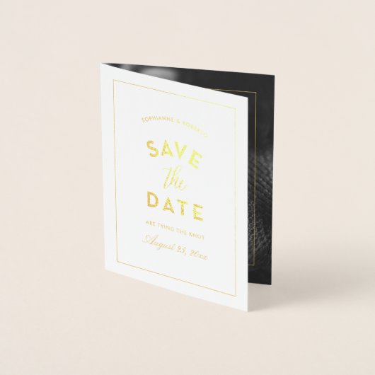 Gevouwen Opslaan Datum Folie Kaarten (Voorkant)