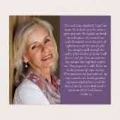 Gevouwen Paarse Bloemen Memorial Prayer Kaart Visitekaartje (Binnenkant ongevouwen)