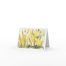 Gevouwen Paasnarcissen Wenskaart