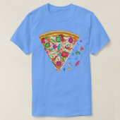 Gevouwen pizza Origami-slice T-shirt (Design voorkant)