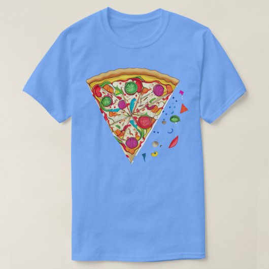 Gevouwen pizza Origami-slice T-shirt (Design voorkant)