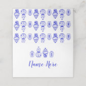  Gevouwen Plaatskaarten gemberpot blauw Plaatskaartje (Buitenkant ongevouwen)