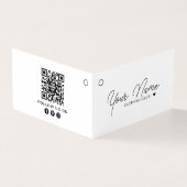 Gevouwen QR Code White Label Kaart ophangen (Buitenkant)