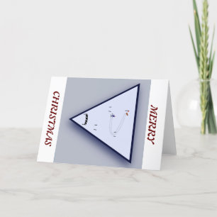 Gevouwen skaartontwerp voor feestdag feestdagen kaart