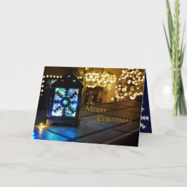 Gevouwen Snowflake-lichtkaart Kaart