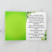 Gevouwen St. Patrick's Day Wenskaart Bedankkaart (Binnen)