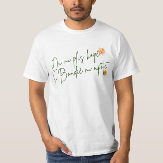 Gevouwen T-shirt (Voorkant)