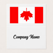 Gevouwen template voor visitekaartjes met Canadese (Buitenkant ongevouwen)