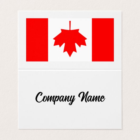 Gevouwen template voor visitekaartjes met Canadese (Buitenkant ongevouwen)