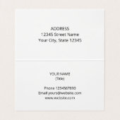 Gevouwen template voor visitekaartjes met Canadese (Binnenkant ongevouwen)