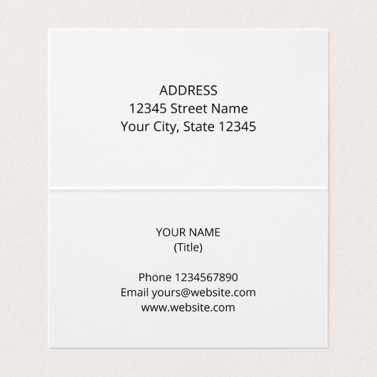 Gevouwen template voor visitekaartjes met Canadese (Binnenkant ongevouwen)