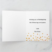 Gevouwen Thanksgiving Kaart, Elegant belettering C Bedankkaart (Binnen)