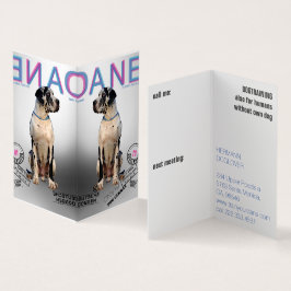 Gevouwen tijdschriftstijl Grote Deen Visitekaartje