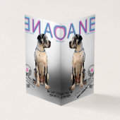 Gevouwen tijdschriftstijl Grote Deen Visitekaartje (Buitenkant)