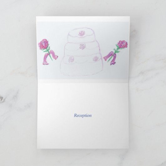 gevouwen trouwuitnodiging (Binnen)