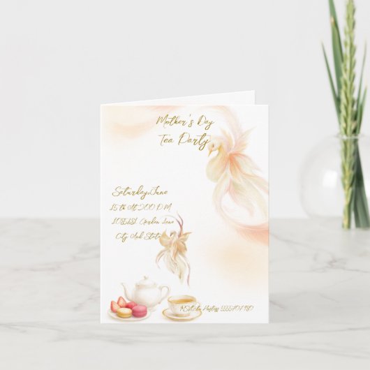 Gevouwen uitnodiging voor vakantie (Voorkant)