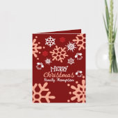 Gevouwen uitnodiging Vrolijk kerstfeest (Voorkant)