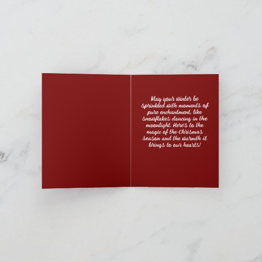 Gevouwen uitnodiging Vrolijk kerstfeest (Binnen)