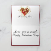 Gevouwen uitnodigingskaart voor fancy Valentijnsda (Binnen)