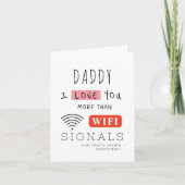 Gevouwen Vaders Dag WIFI Gift Voor Papa Kaart (Voorkant)