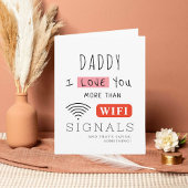 Gevouwen Vaders Dag WIFI Gift Voor Papa Kaart