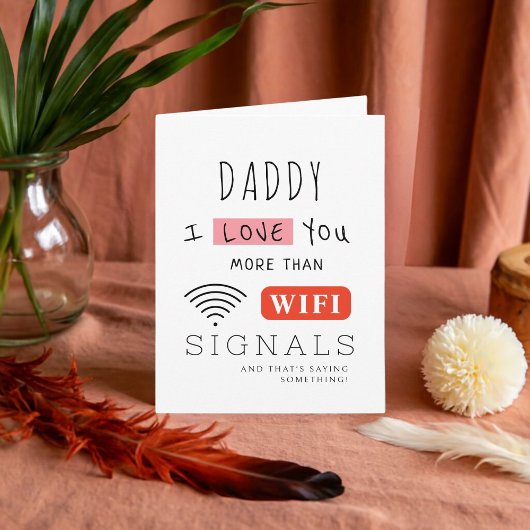 Gevouwen Vaders Dag WIFI Gift Voor Papa Kaart