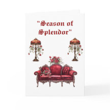 Gevouwen Vakantie Kaart-Elegant Victoriaans Kerstf