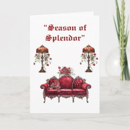 Gevouwen Vakantie Kaart-Elegant Victoriaans Kerstf Feestdagen Kaart