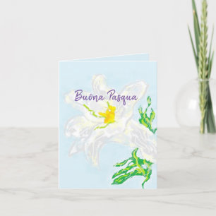 Gevouwen vakantie Kaart : Happy Easter in het Ital