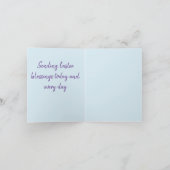 Gevouwen vakantie Kaart : Paaslelie (Binnen)