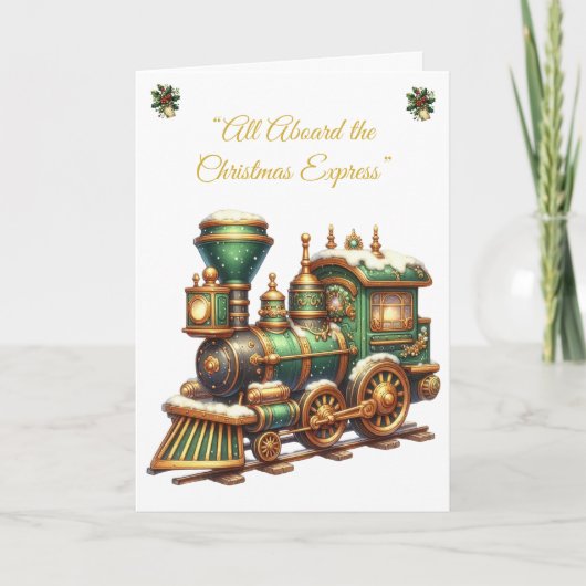 Gevouwen Vakantie Kaart-Victoriaans Christmas Sple Feestdagen Kaart (Voorkant)