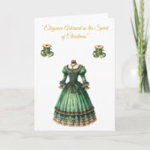 Gevouwen Vakantie Kaart-Victoriaans Xmas Splendor Feestdagen Kaart (Voorkant)