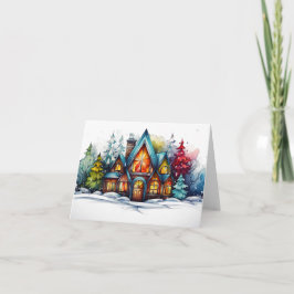 Gevouwen vakantiekaart feestdagen kaart