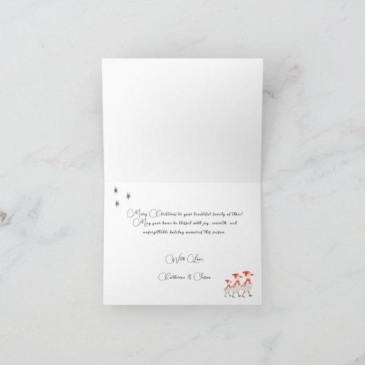 Gevouwen vakantiekaart feestdagen kaart (Binnen)