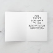 Gevouwen Verjaardag Kaart Alien plezier door Jo Af (Binnen)