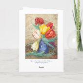 Gevouwen Verjaardag Kaart Tulpen (Achterkant)