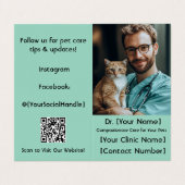 gevouwen veterinair Visitekaartje (Buitenkant ongevouwen)