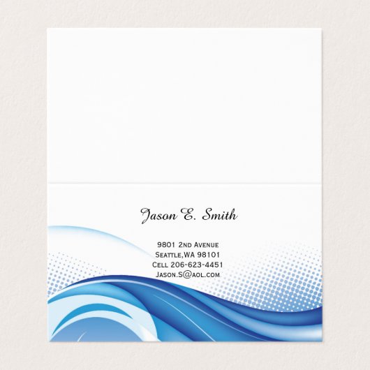 Gevouwen Visitekaartje (Buitenkant ongevouwen)