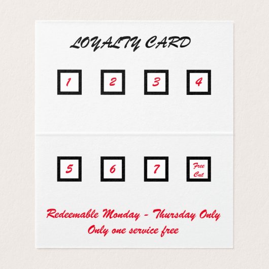 Gevouwen Visitekaartje (Binnenkant ongevouwen)