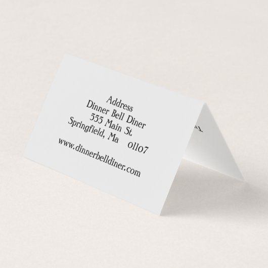 Gevouwen Visitekaartje  (Achterkant)