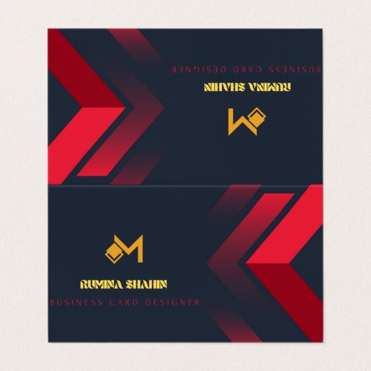 Gevouwen Visitekaartje (Buitenkant ongevouwen)