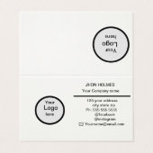 Gevouwen Visitekaartje (Buitenkant ongevouwen)