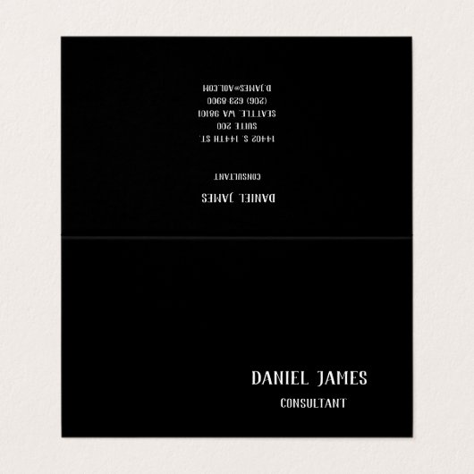 Gevouwen Visitekaartje (Buitenkant ongevouwen)