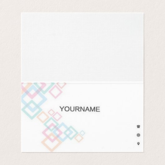 Gevouwen Visitekaartje (Binnenkant ongevouwen)