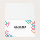 Gevouwen Visitekaartje (Buitenkant ongevouwen)