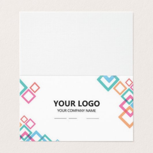 Gevouwen Visitekaartje (Buitenkant ongevouwen)