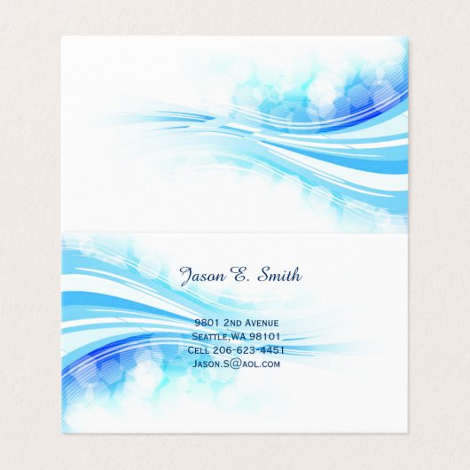 Gevouwen Visitekaartje (Buitenkant ongevouwen)